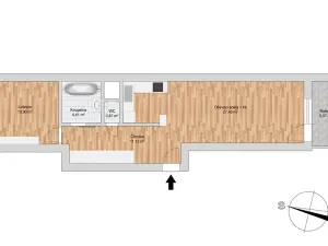 Pronájem bytu 2+kk, Praha - Libeň, Přádova, 60 m2