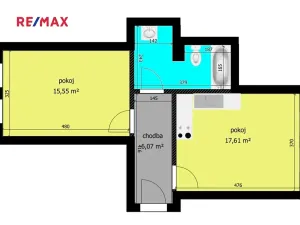 Pronájem bytu 2+kk, Chlumec nad Cidlinou, Rooseveltova, 47 m2