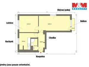Prodej bytu 2+1, Kraslice, Pohraniční stráže, 51 m2