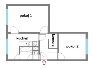 Pronájem bytu 2+1, Ústí nad Labem, Svojsíkova, 49 m2
