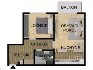 Pronájem bytu 2+kk, Písek, K Háječku, 43 m2