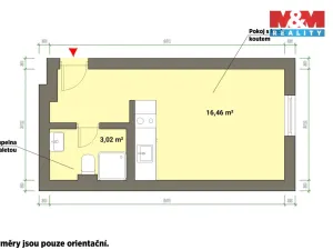 Pronájem bytu 1+kk, Mariánské Lázně, Hlavní třída, 20 m2