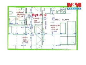 Pronájem bytu 1+1, Mariánské Lázně - Úšovice, Palackého, 31 m2