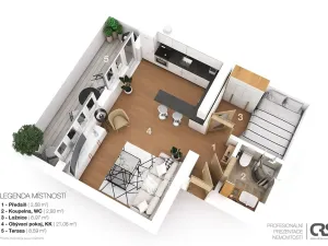 Pronájem bytu 2+kk, Praha - Nové Město, U půjčovny, 36 m2