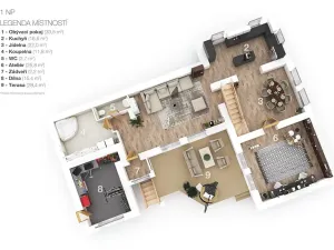 Prodej rodinného domu, Lety, Sokolská, 265 m2