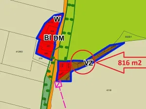 Prodej pozemku, Číčenice, 816 m2
