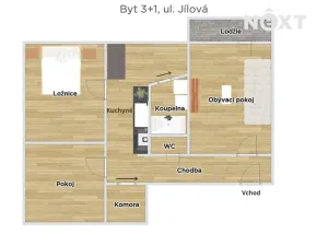 Prodej bytu 3+1, Olomouc, Jílová, 71 m2