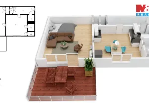 Prodej bytu 1+1, Poděbrady, Komenského, 36 m2