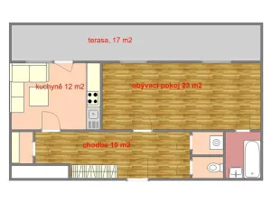 Prodej bytu 1+1, Praha - Vinohrady, Písecká, 52 m2