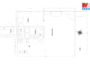 Pronájem bytu 1+kk, Vlašim, Dvořákova, 44 m2