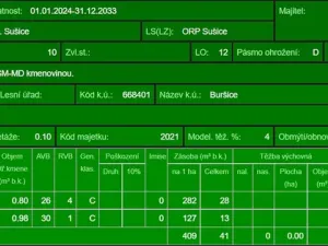 Prodej lesa, Kolinec - Buršice, 1299 m2