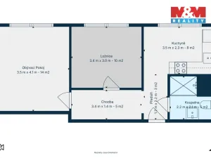 Prodej bytu 2+1, Adamov, Sadová, 44 m2