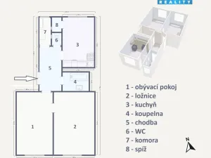 Prodej bytu 2+1, Praha - Vršovice, Madridská, 62 m2