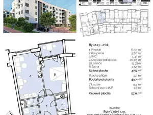 Prodej bytu 2+kk, Hustopeče, Alejní, 57 m2