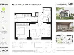 Prodej bytu 3+kk, Předboj, Ke Tvrzi, 49 m2