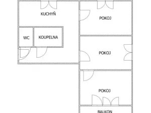 Prodej bytu 3+1, Karviná - Mizerov, Na Kopci, 55 m2