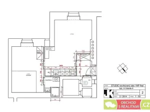 Prodej bytu 2+kk, Praha, U Uranie, 36 m2