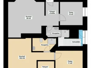 Pronájem bytu 2+kk, Praha - Smíchov, U Malvazinky, 38 m2