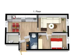 Pronájem bytu 2+1, Doksy, Máchova, 41 m2