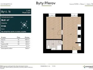 Prodej bytu 2+kk, Přerov - Přerov I-Město, Husova, 37 m2