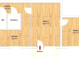 Prodej bytu 2+1, Šumperk, 8. května, 52 m2