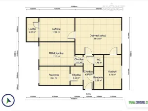 Prodej bytu 4+1, Vápenná, 83 m2