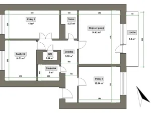 Pronájem bytu 3+1, Vsetín, Mládí, 75 m2