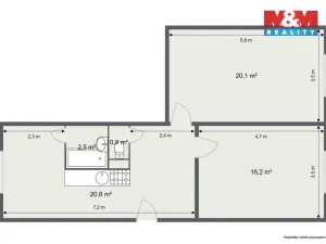 Prodej bytu 2+1, Krajková, 59 m2