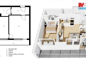 Prodej bytu 2+kk, Praha - Krč, Murgašova, 35 m2