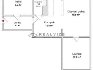 Prodej bytu 3+kk, Křemže, Nový Doubek, 68 m2