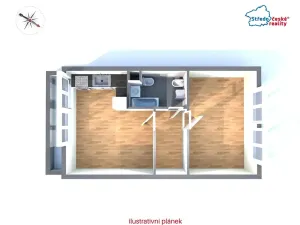 Prodej bytu 3+kk, Praha - Prosek, Veltruská, 57 m2