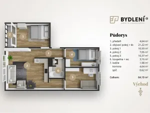 Pronájem bytu 4+kk, Litoměřice, Družstevní, 64 m2