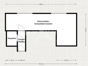 Pronájem bytu 1+kk, Praha - Krč, Antala Staška, 35 m2