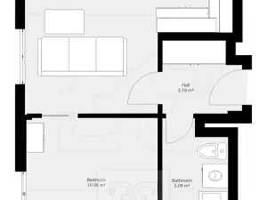 Pronájem bytu 2+kk, Praha - Holešovice, V háji, 44 m2