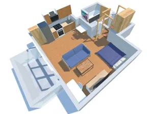 Pronájem bytu 1+kk, Praha - Letňany, Štanderova, 37 m2