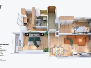 Pronájem bytu 3+1, Kopřivnice, Dukelská, 67 m2