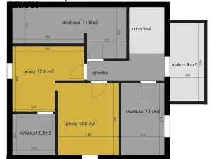 Prodej rodinného domu, Starý Kolín, B. Němcové, 87 m2