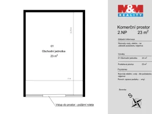 Pronájem obchodního prostoru, Benešov, Vnoučkova, 23 m2