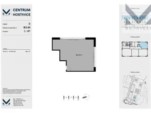 Prodej kanceláře, Hostivice, Čsl. armády, 45 m2