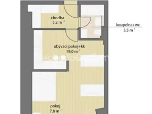 Pronájem bytu 1+kk, Praha - Lochkov, U sladovny, 36 m2