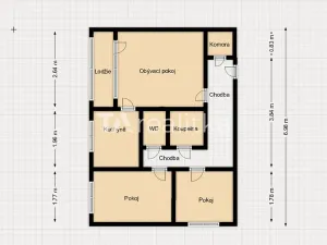 Pronájem bytu 3+1, Kopřivnice, 17. listopadu, 66 m2