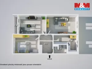 Prodej bytu 3+1, Krupka - Maršov, Karla Čapka, 80 m2