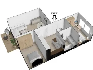 Pronájem bytu 3+1, Brno - Komín, Vrbenského, 64 m2