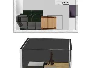 Pronájem bytu 2+kk, Brno - Černovice, Řehořova, 26 m2