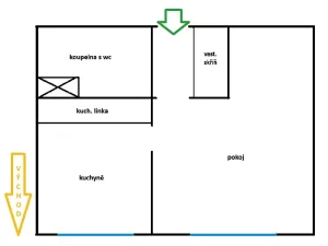 Pronájem bytu 1+1, Ostrava, Písečná, 34 m2