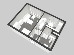 Pronájem bytu 1+1, Broumov - Nové Město, U Větrolamu, 36 m2