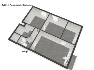 Prodej bytu 3+1, Strakonice, Povážská, 63 m2