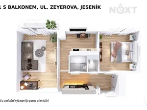 Prodej bytu 2+1, Jeseník, Zeyerova, 50 m2