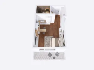 Pronájem bytu 1+kk, Olomouc, Šantova, 28 m2