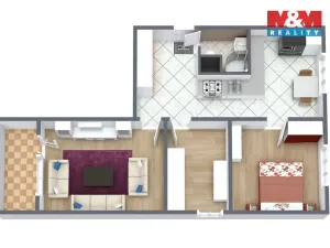 Prodej bytu 3+1, Cheb, Lesní, 63 m2